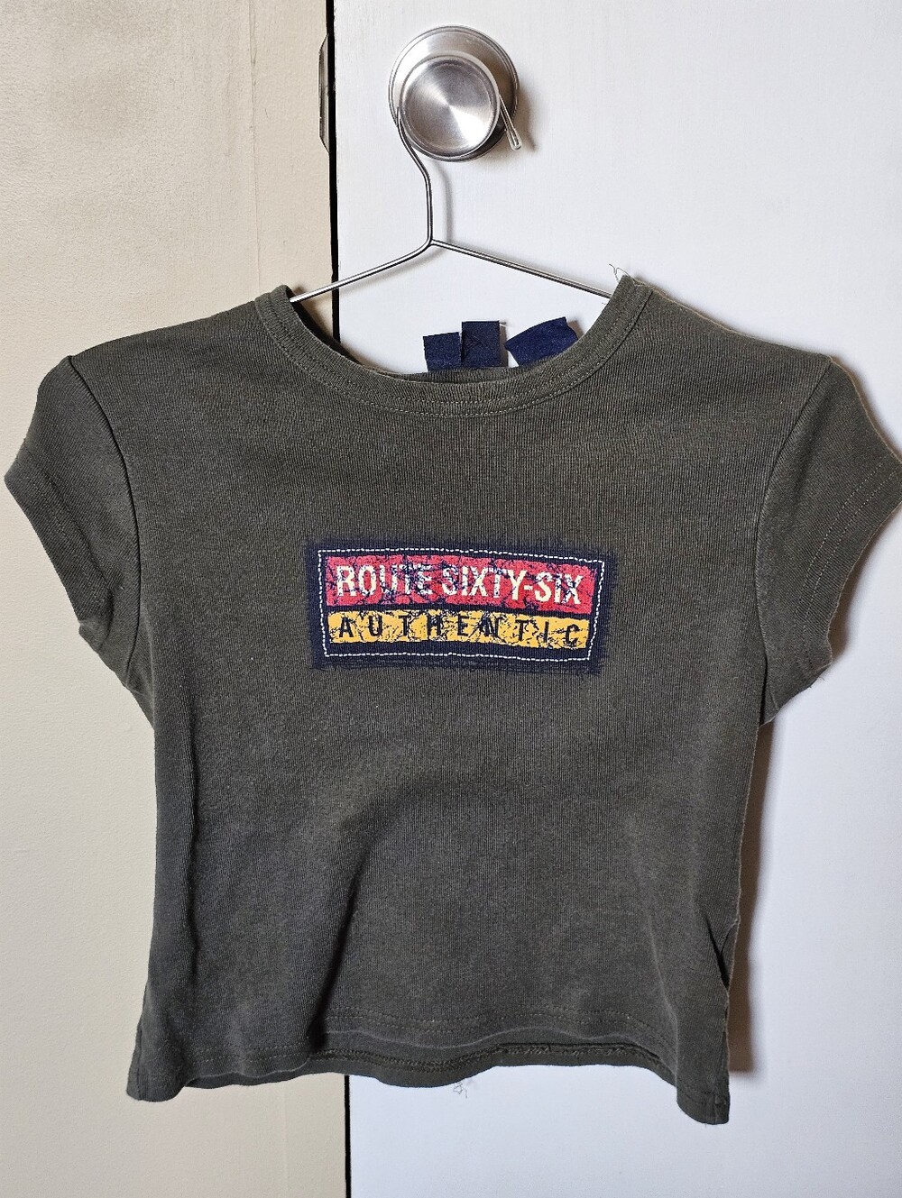Junior Teen Girls Route 66 Y2K Retro Graphic Tee Shirt T-shirt - Size S Small